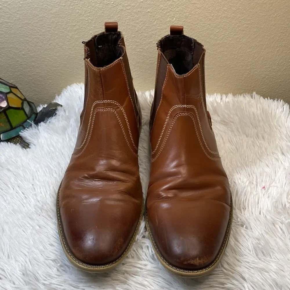 Stacy Adams Sz 10 1/2  Brown Leather Chelsea Boot